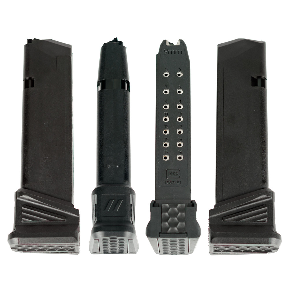ZEV Polymer Glock Basepad - Black - Installed On Black Glock Magazine.